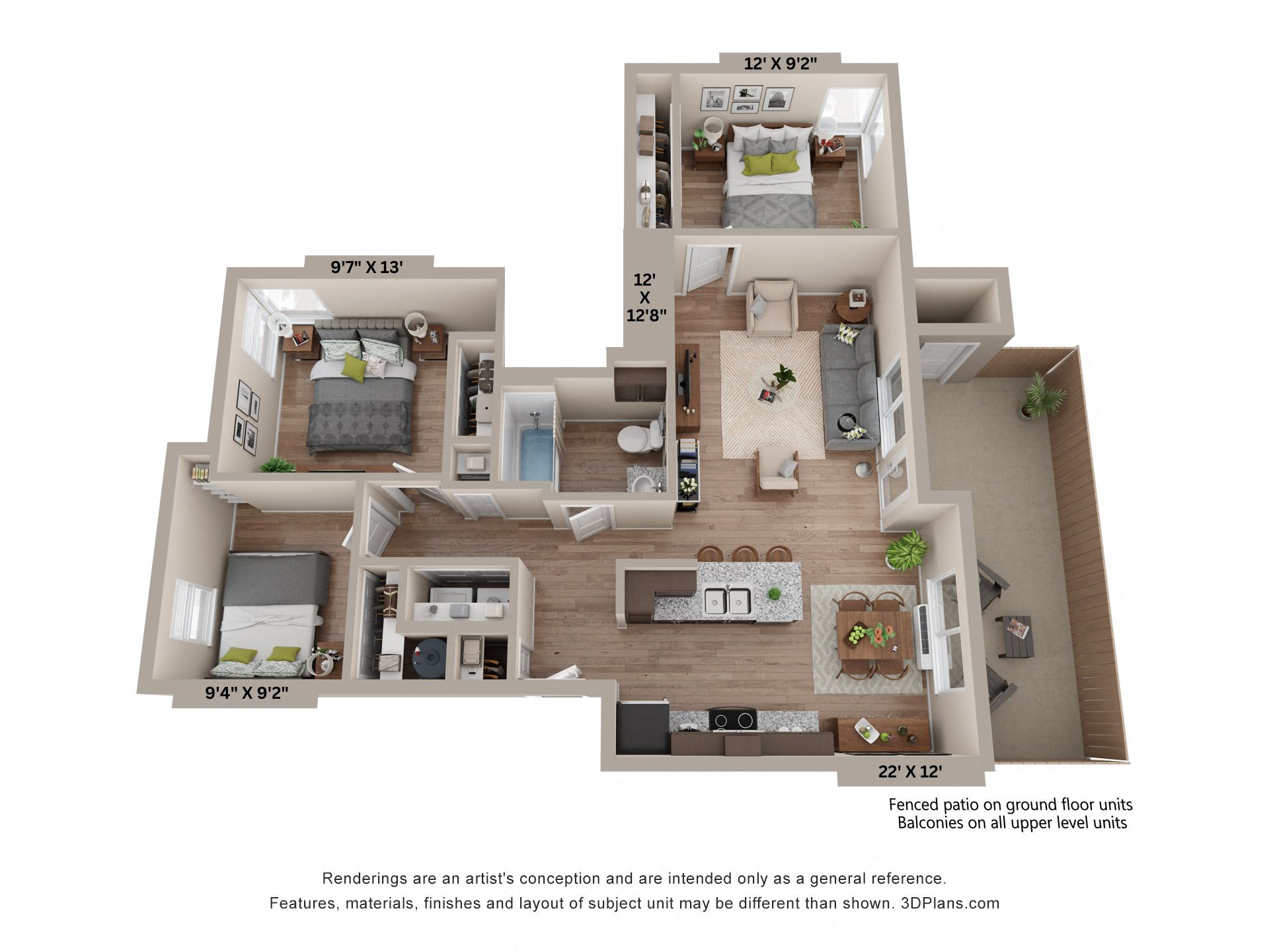 a floor plan of a house with a bedroom and a living room